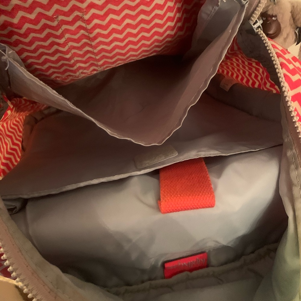 Kipling Orange/Tan Zigzag Backpack - image 2